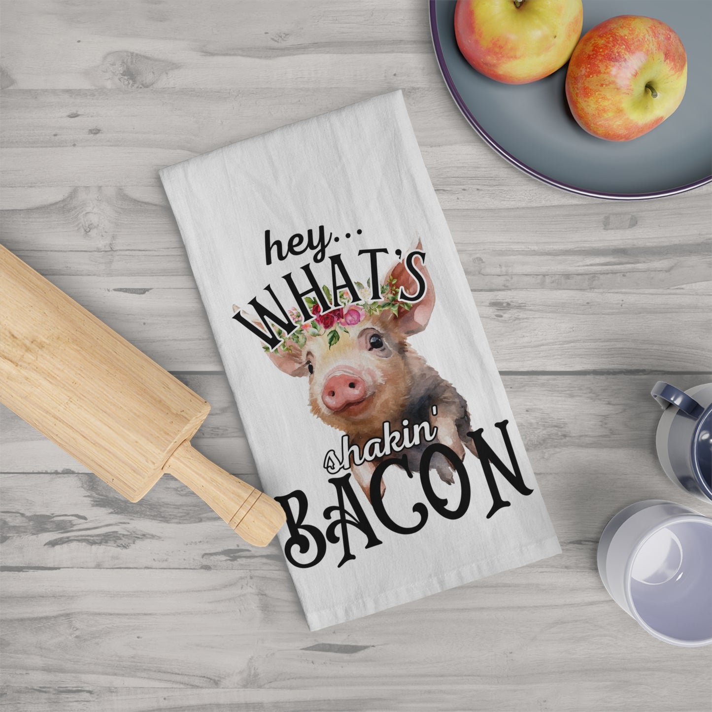 What's Shakin' Bacon Kitchen Tea Towel