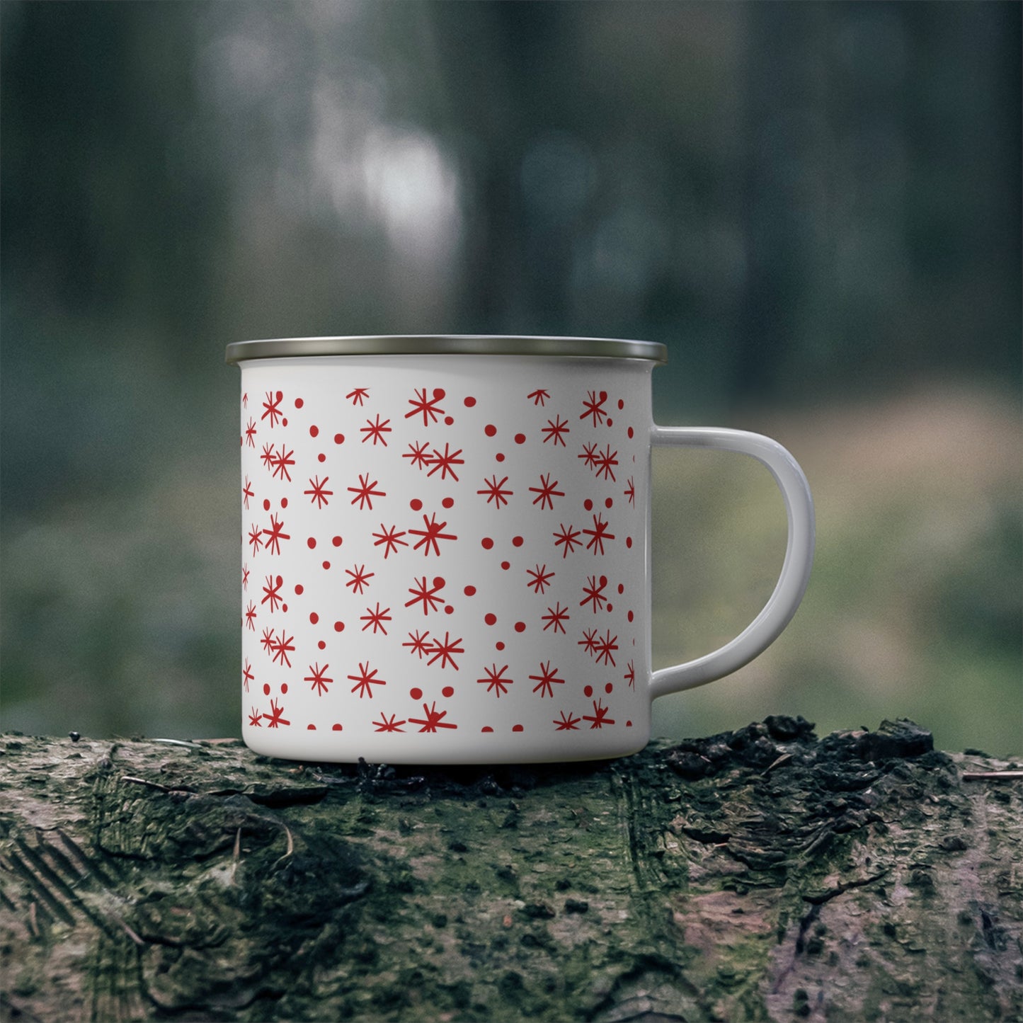 Wisconsin Christmas Badger Enamel Camping Mug