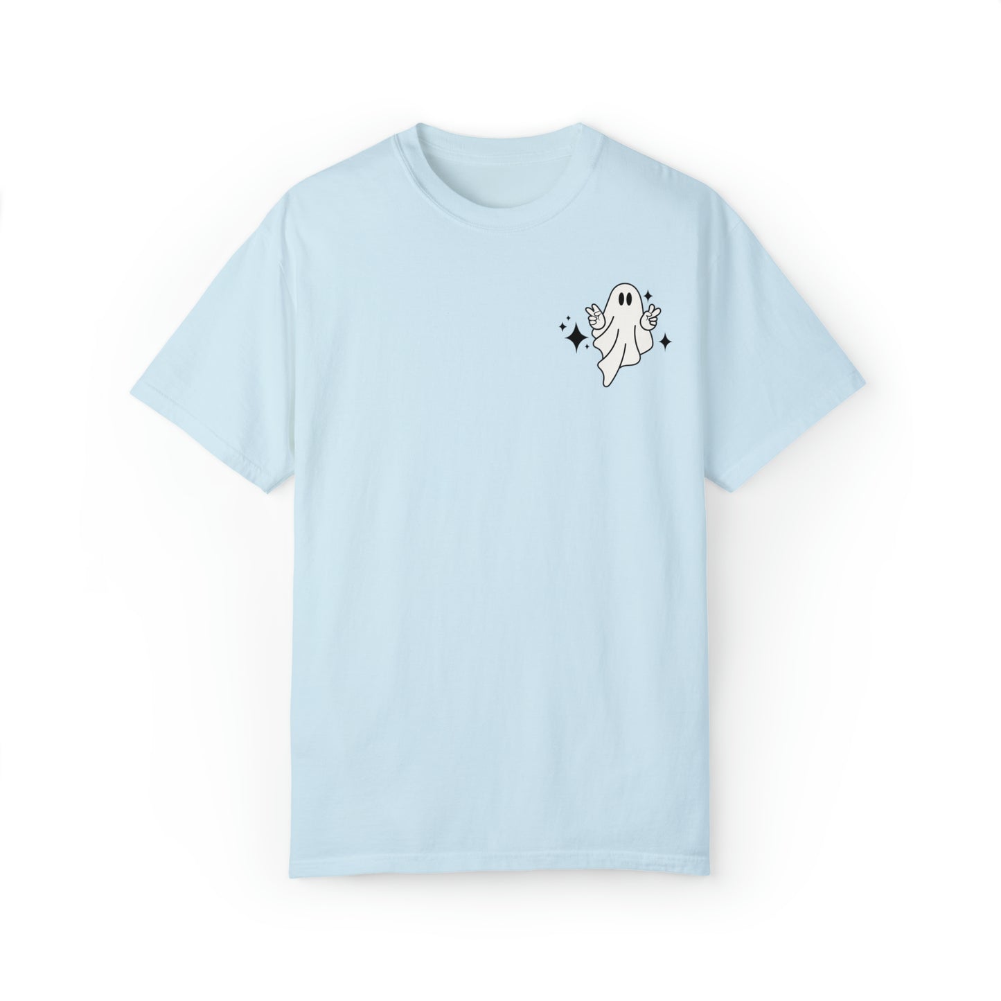 Spooky Mamas Club Tee - Retro Ghost Comfort Colors T-Shirt