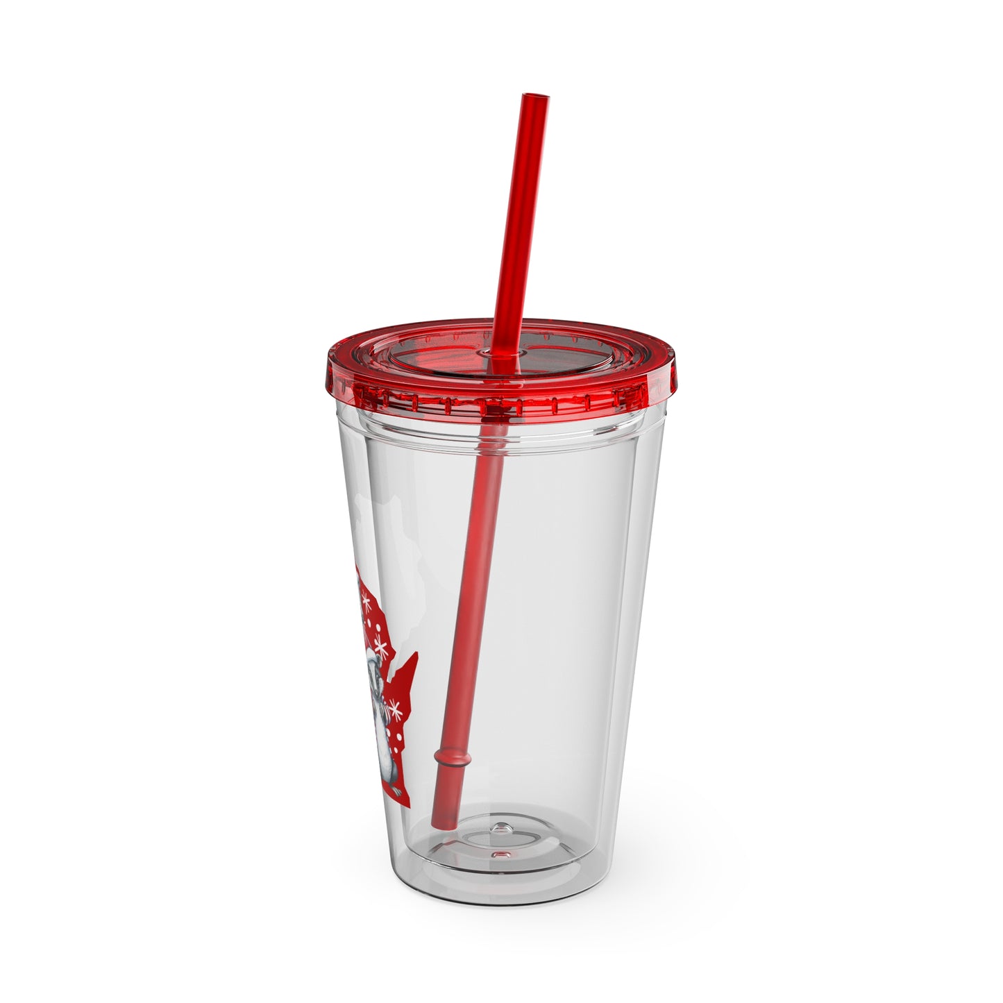 Wisconsin Christmas Badgers 16oz Acrylic Tumbler