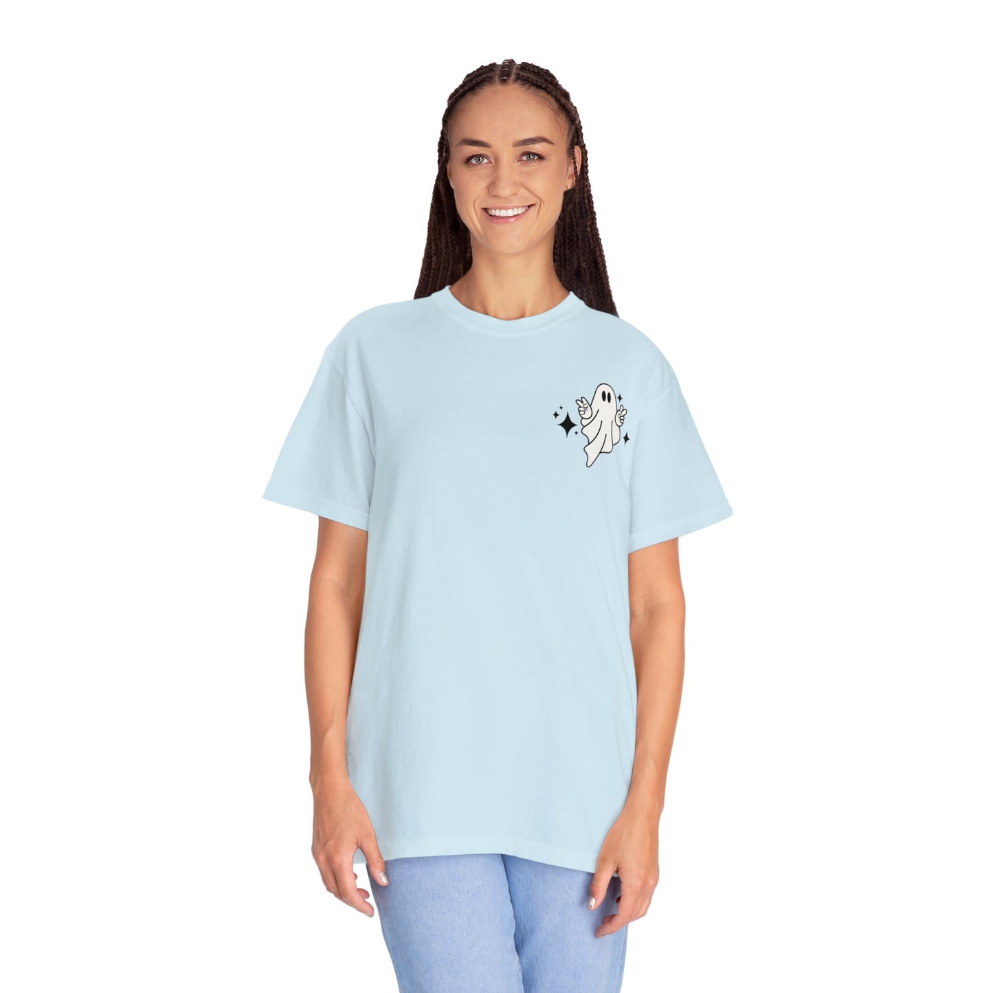 Spooky Mamas Club Tee - Retro Ghost Comfort Colors T-Shirt