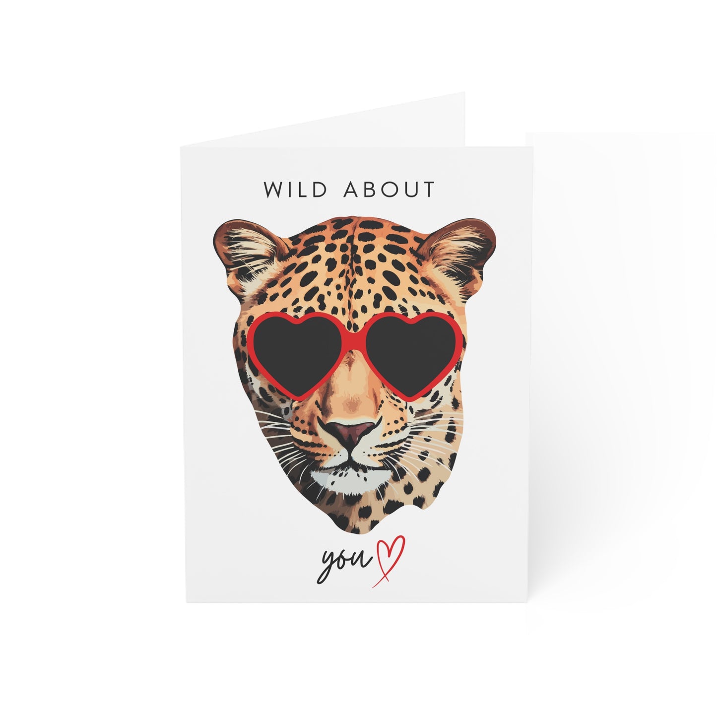 Wild About You - Leopard Valentine's Day Greeting Cards (1, 10, 30, and 50pcs)