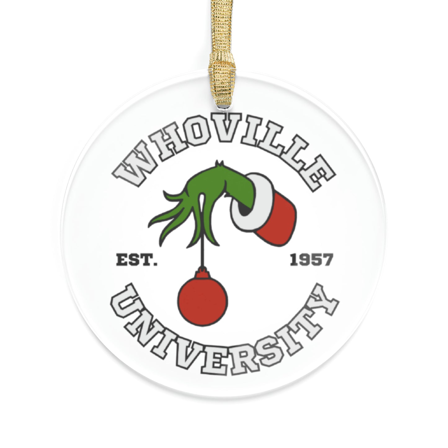 Whoville University Acrylic Holiday Ornaments