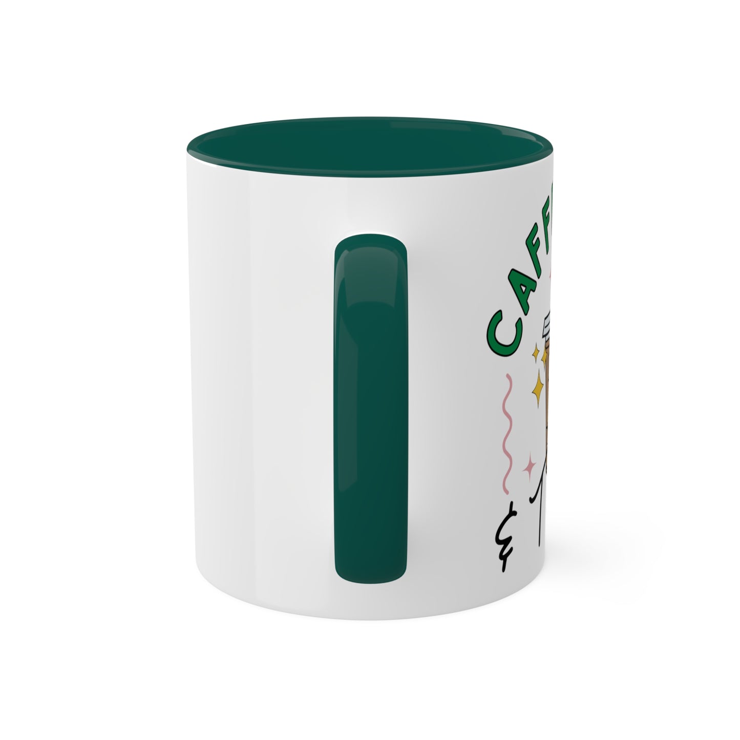 Caffeinated and Thriving 11oz Color Block Coffee Mug