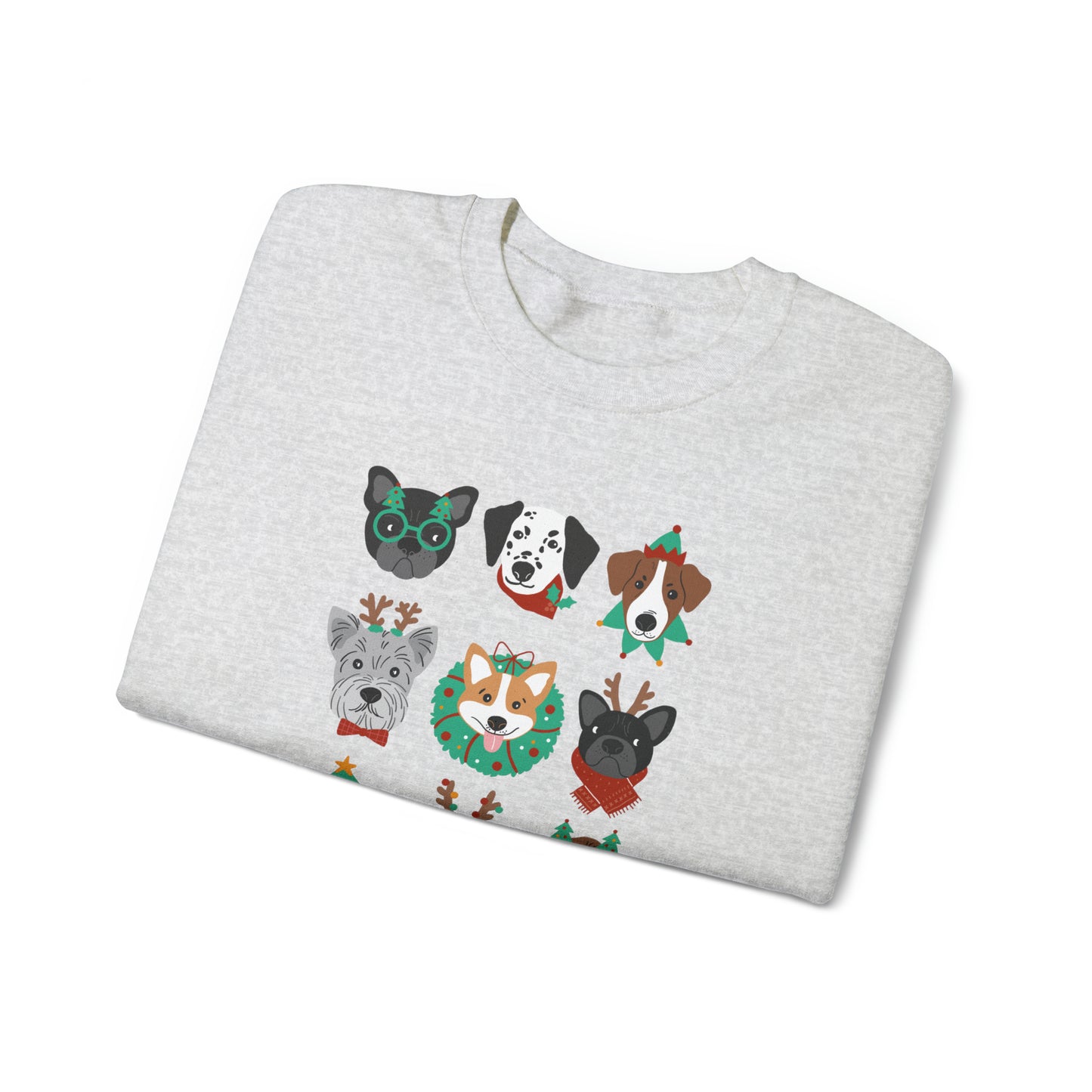 Festive Christmas Dogs Crewneck Sweatshirt