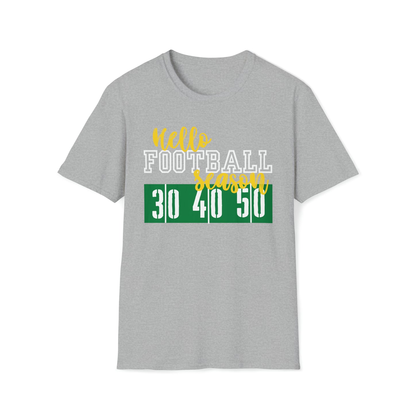 'Hello Football Season' Green and Gold Packers Softstyle T-Shirt