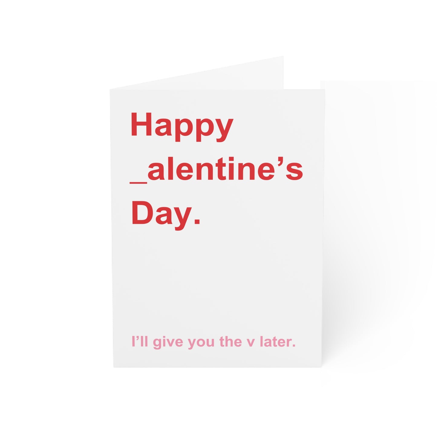 I'll Give You the V Later - Funny Valentine's Day Card for Boyfriend Husband Partner - Greeting Cards (1, 10, 30, and 50pcs)