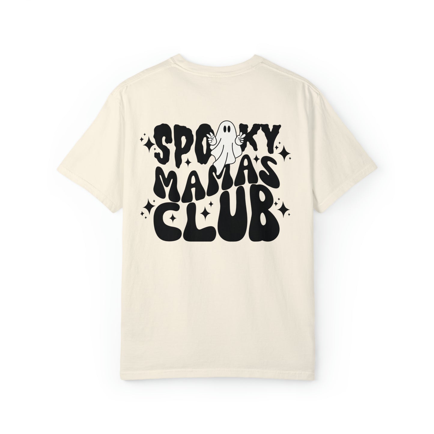 Spooky Mamas Club Tee - Retro Ghost Comfort Colors T-Shirt