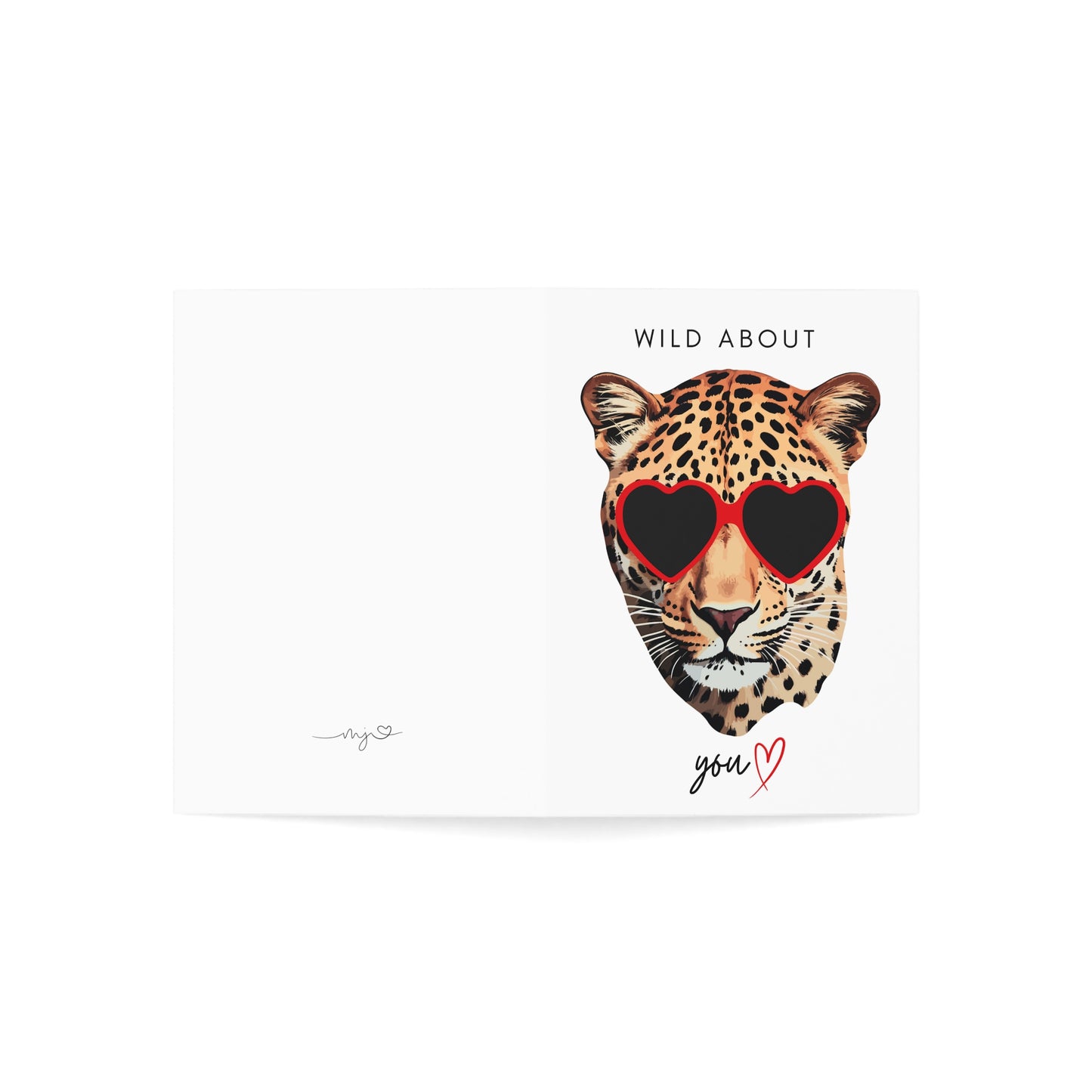 Wild About You - Leopard Valentine's Day Greeting Cards (1, 10, 30, and 50pcs)