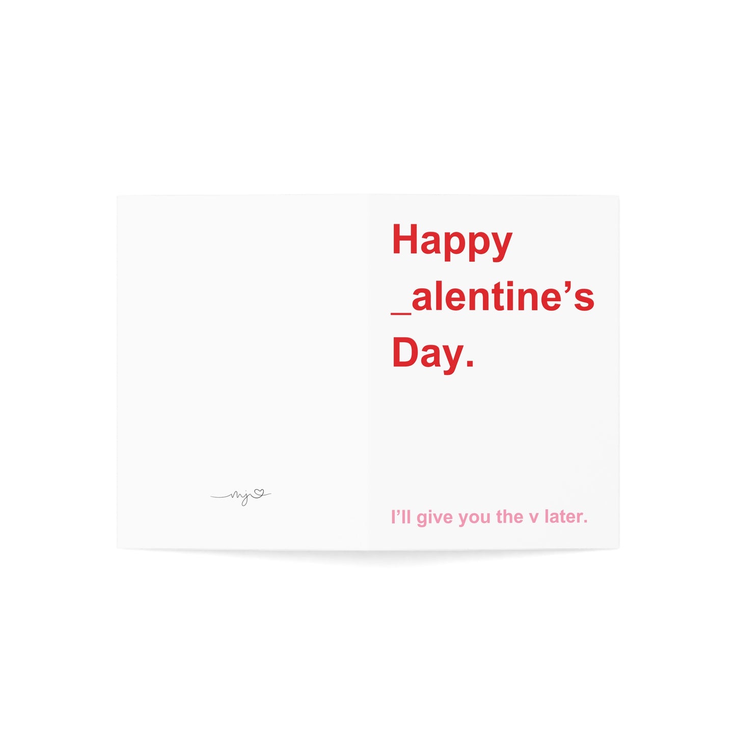 I'll Give You the V Later - Funny Valentine's Day Card for Boyfriend Husband Partner - Greeting Cards (1, 10, 30, and 50pcs)