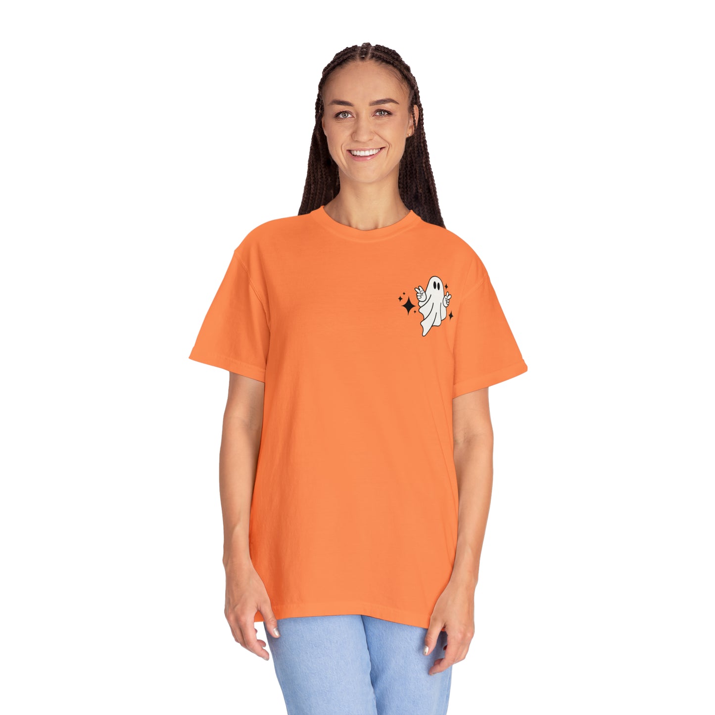 Spooky Mamas Club Tee - Retro Ghost Comfort Colors T-Shirt