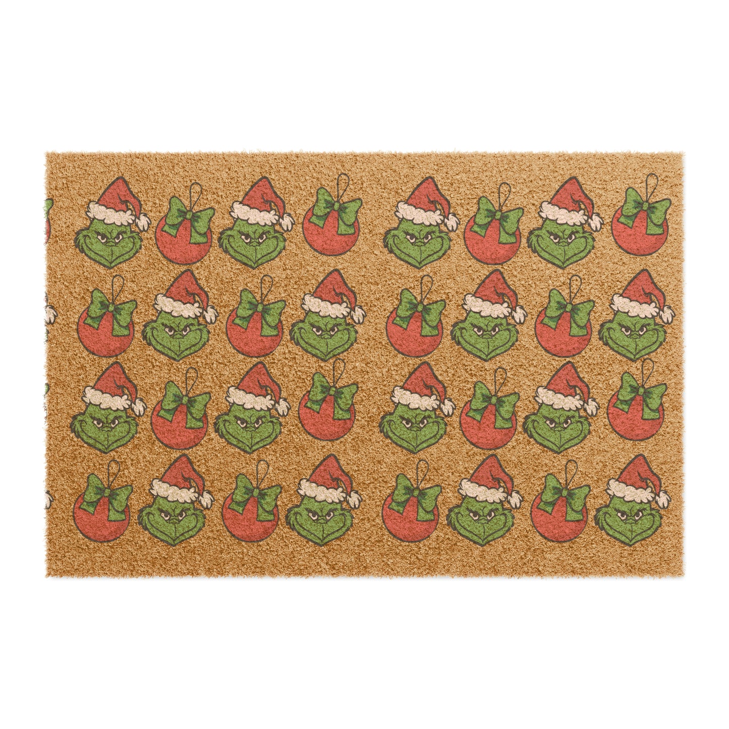 Mean One Green Christmas Monster Doormat