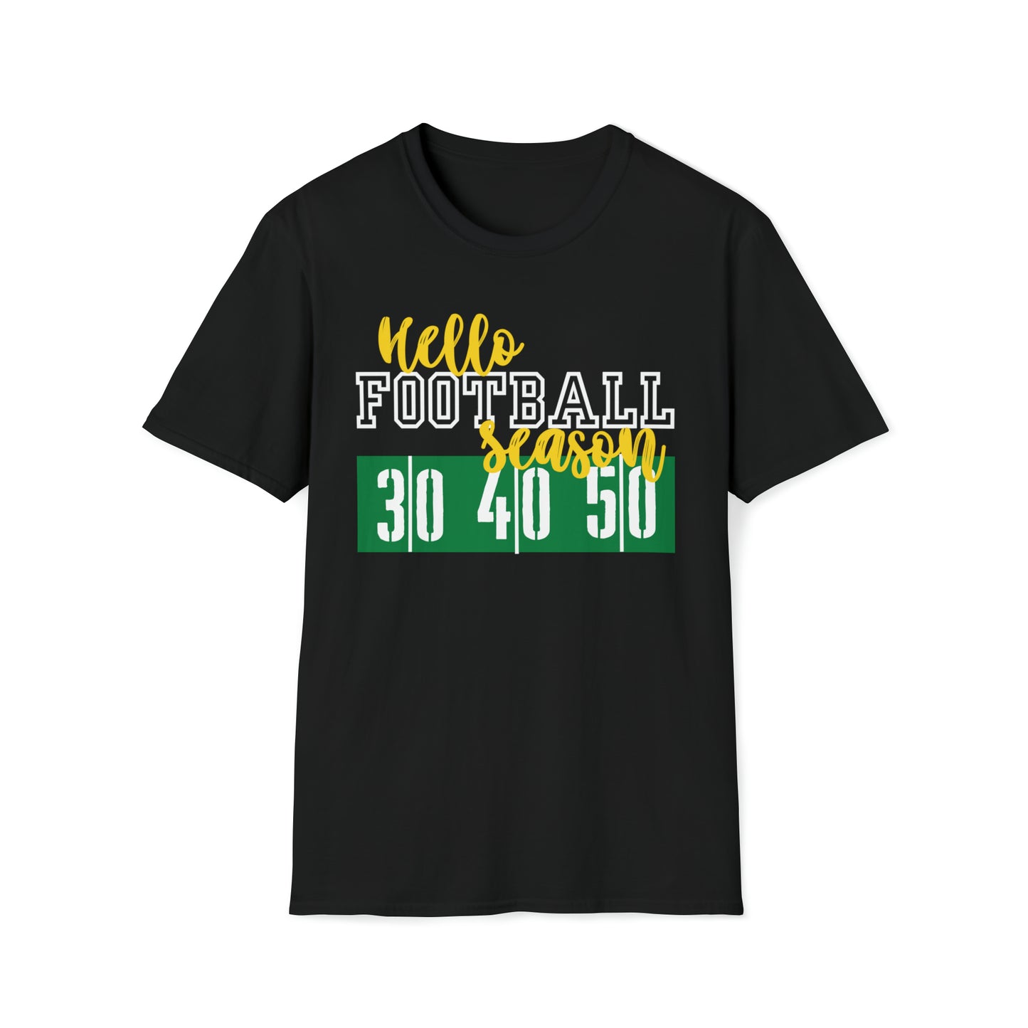 'Hello Football Season' Green and Gold Packers Softstyle T-Shirt