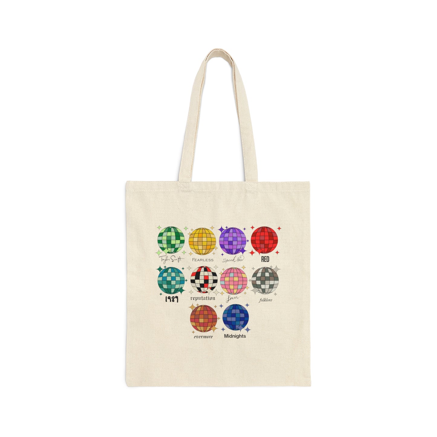 Eras Tour Inspired Disco Ball Canvas Tote Bag