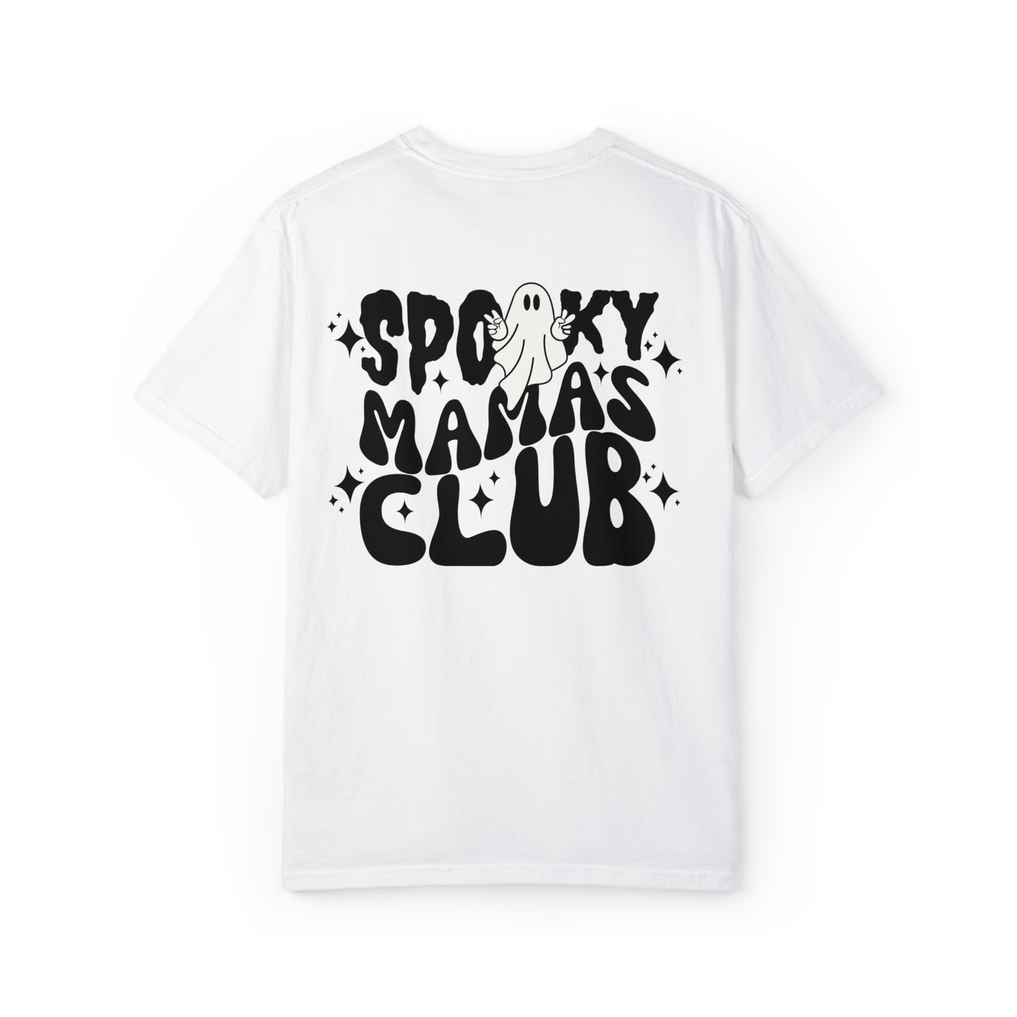 Spooky Mamas Club Tee - Retro Ghost Comfort Colors T-Shirt