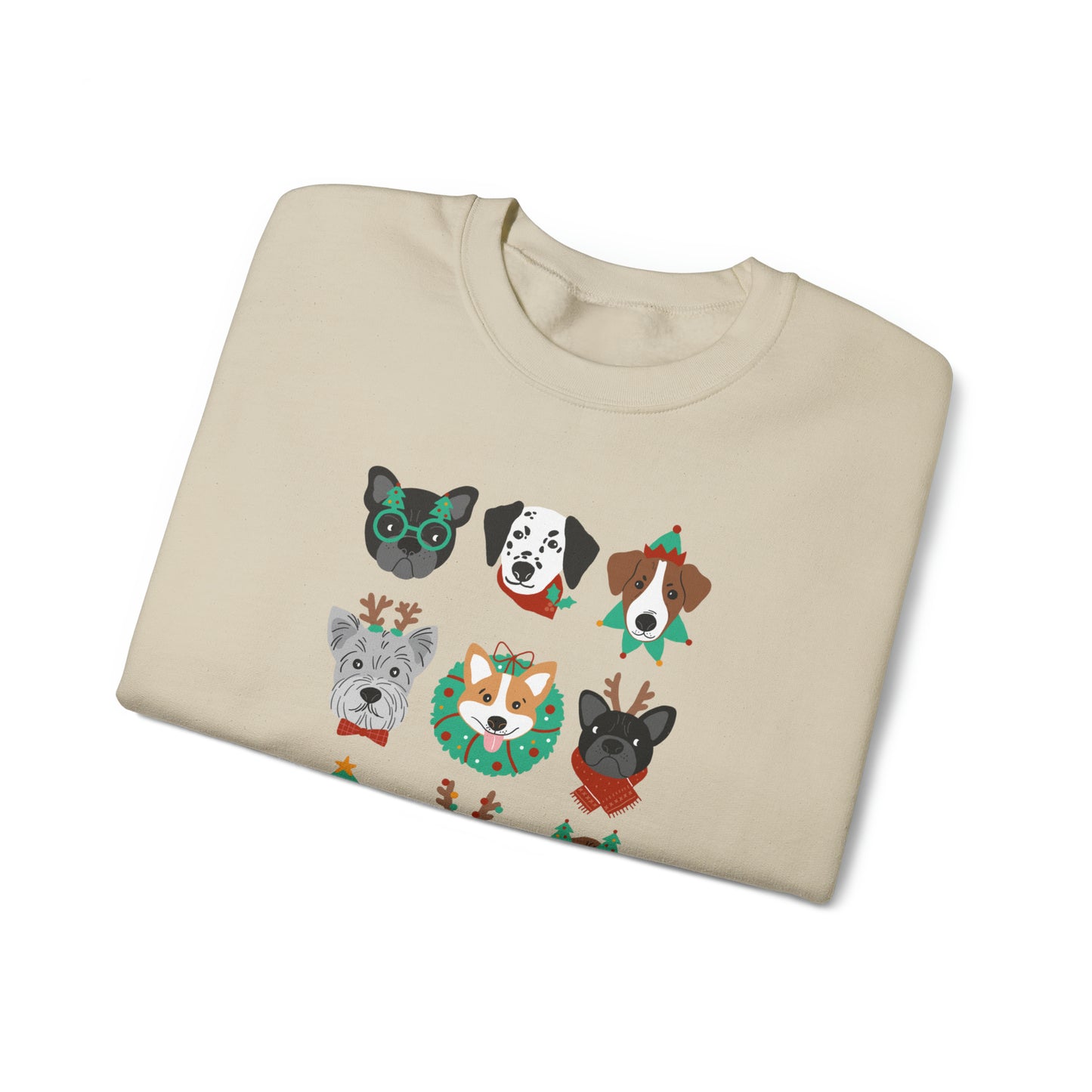 Festive Christmas Dogs Crewneck Sweatshirt