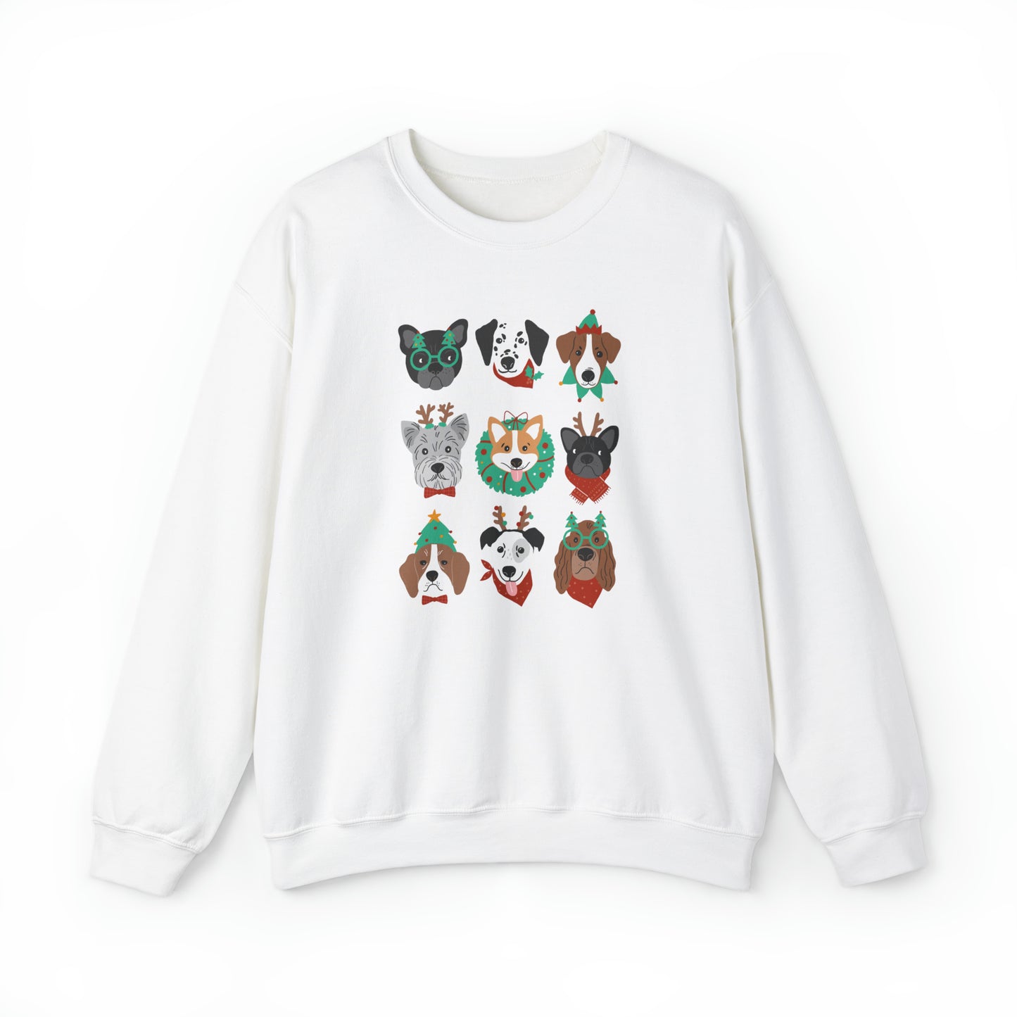 Festive Christmas Dogs Crewneck Sweatshirt