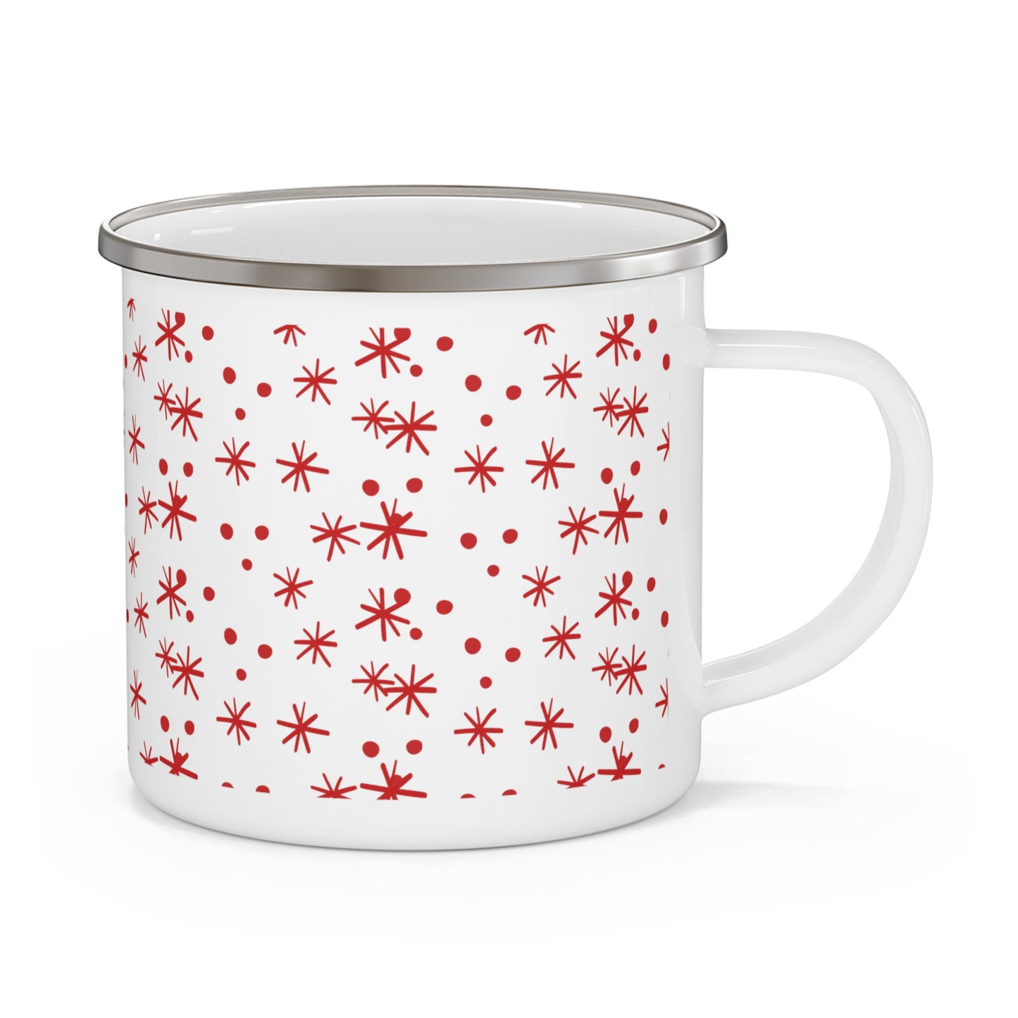 Wisconsin Christmas Badger Enamel Camping Mug