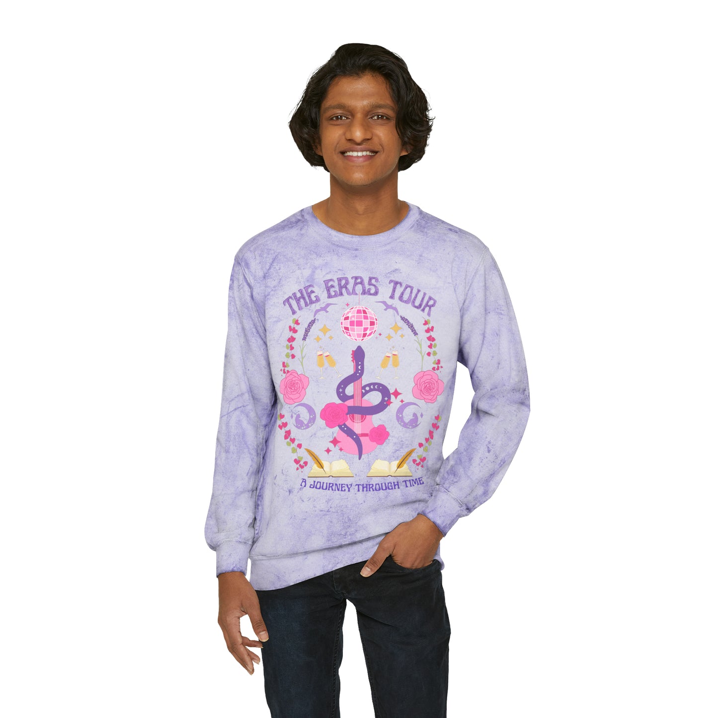 Eras Tour Inspired Concert Poster Crewneck Tie-dye Sweatshirt