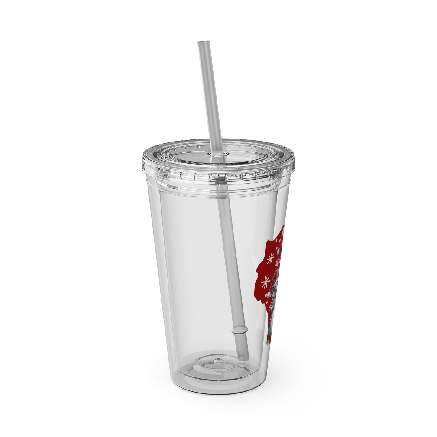 Wisconsin Christmas Badgers 16oz Acrylic Tumbler