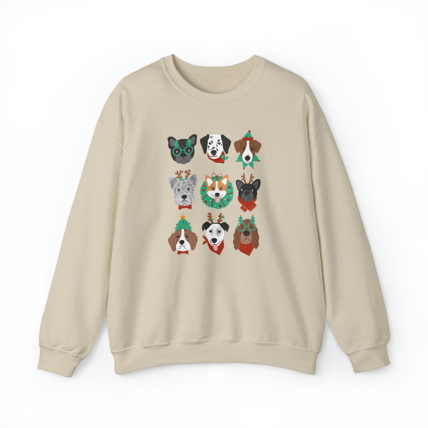 Festive Christmas Dogs Crewneck Sweatshirt