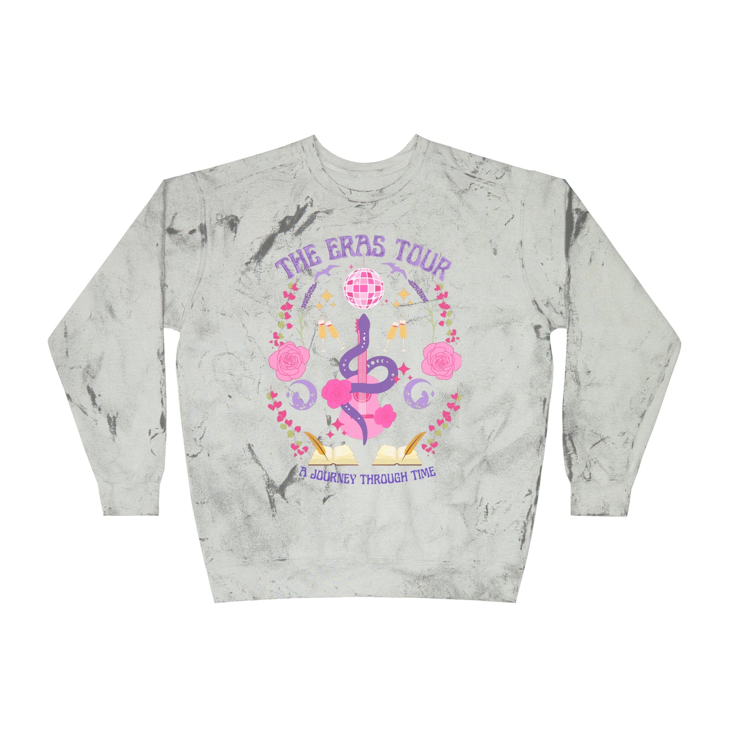 Eras Tour Inspired Concert Poster Crewneck Tie-dye Sweatshirt