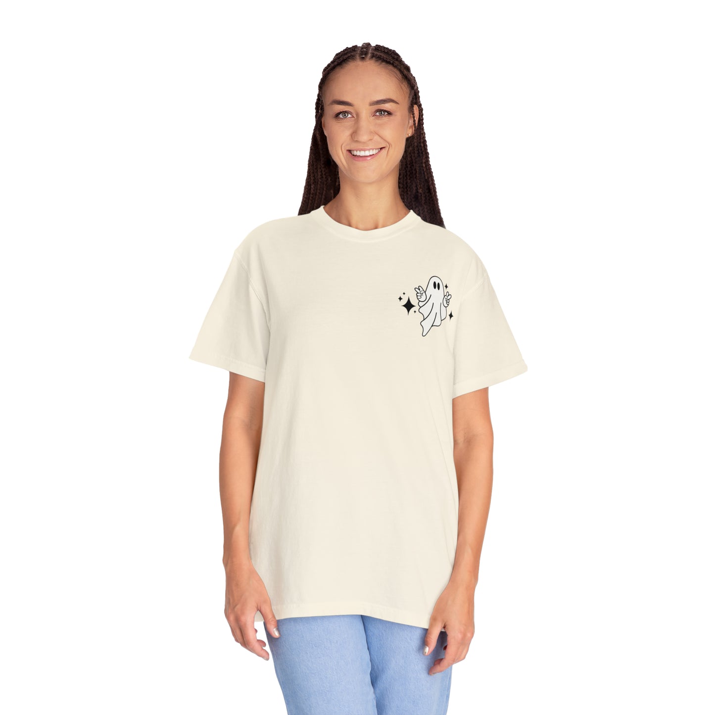 Spooky Mamas Club Tee - Retro Ghost Comfort Colors T-Shirt