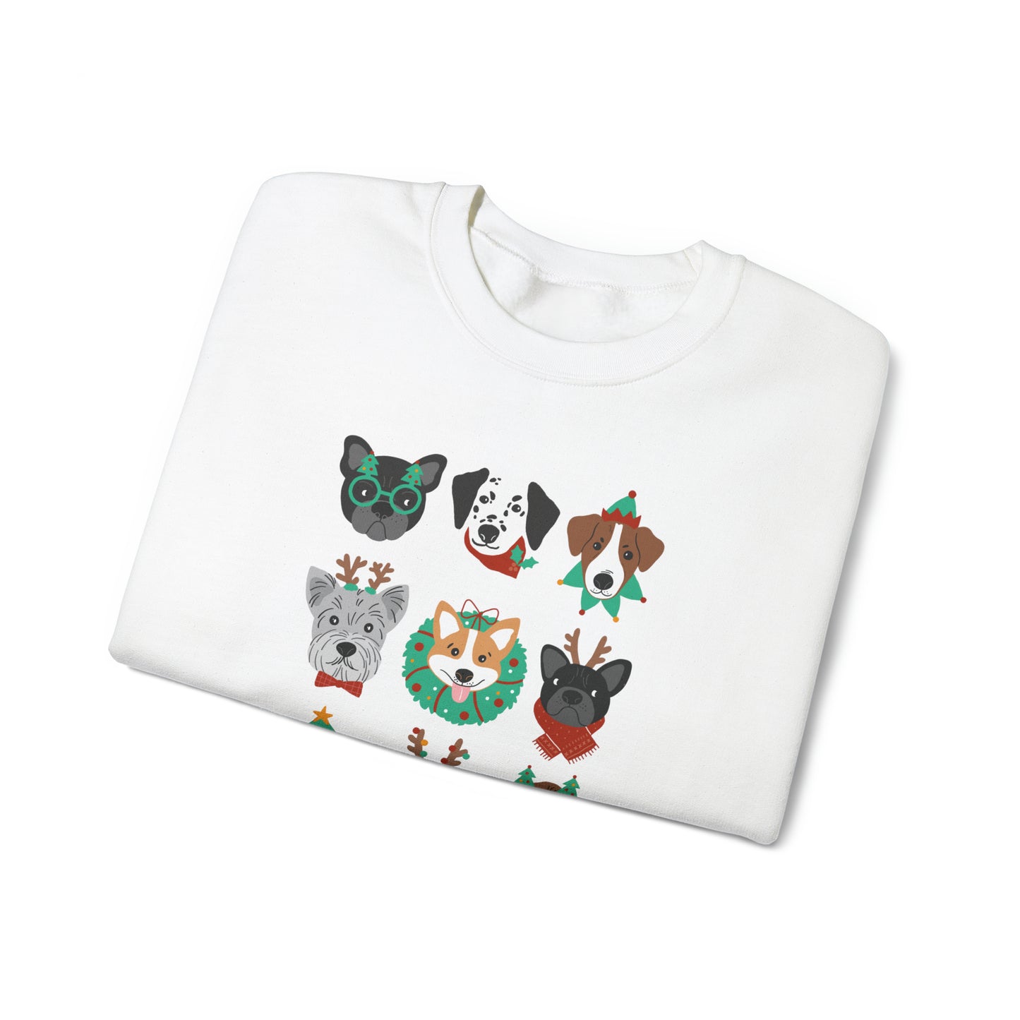 Festive Christmas Dogs Crewneck Sweatshirt