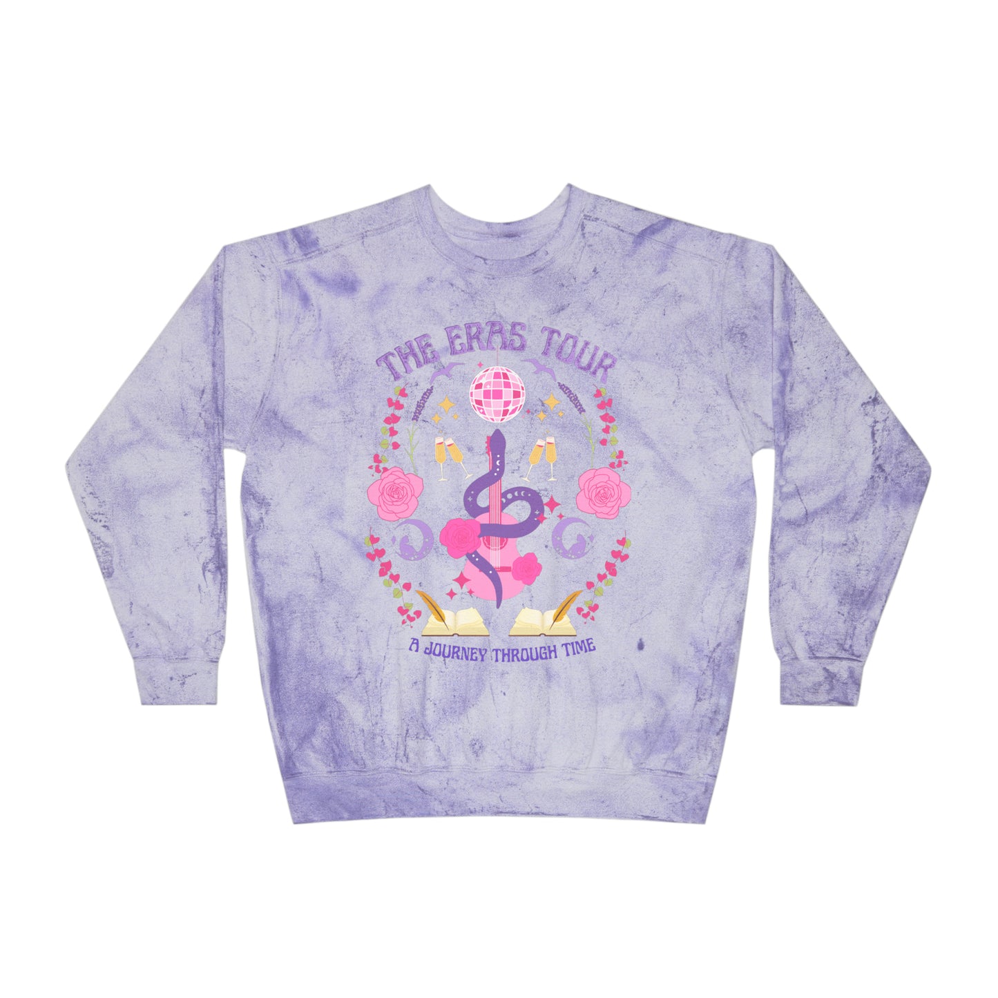 Eras Tour Inspired Concert Poster Crewneck Tie-dye Sweatshirt