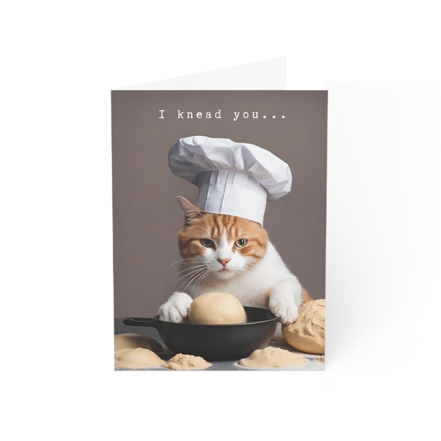 I Knead You - Funny Cat Lover Valentine's Day Greeting Cards (1, 10, 30, and 50pcs)