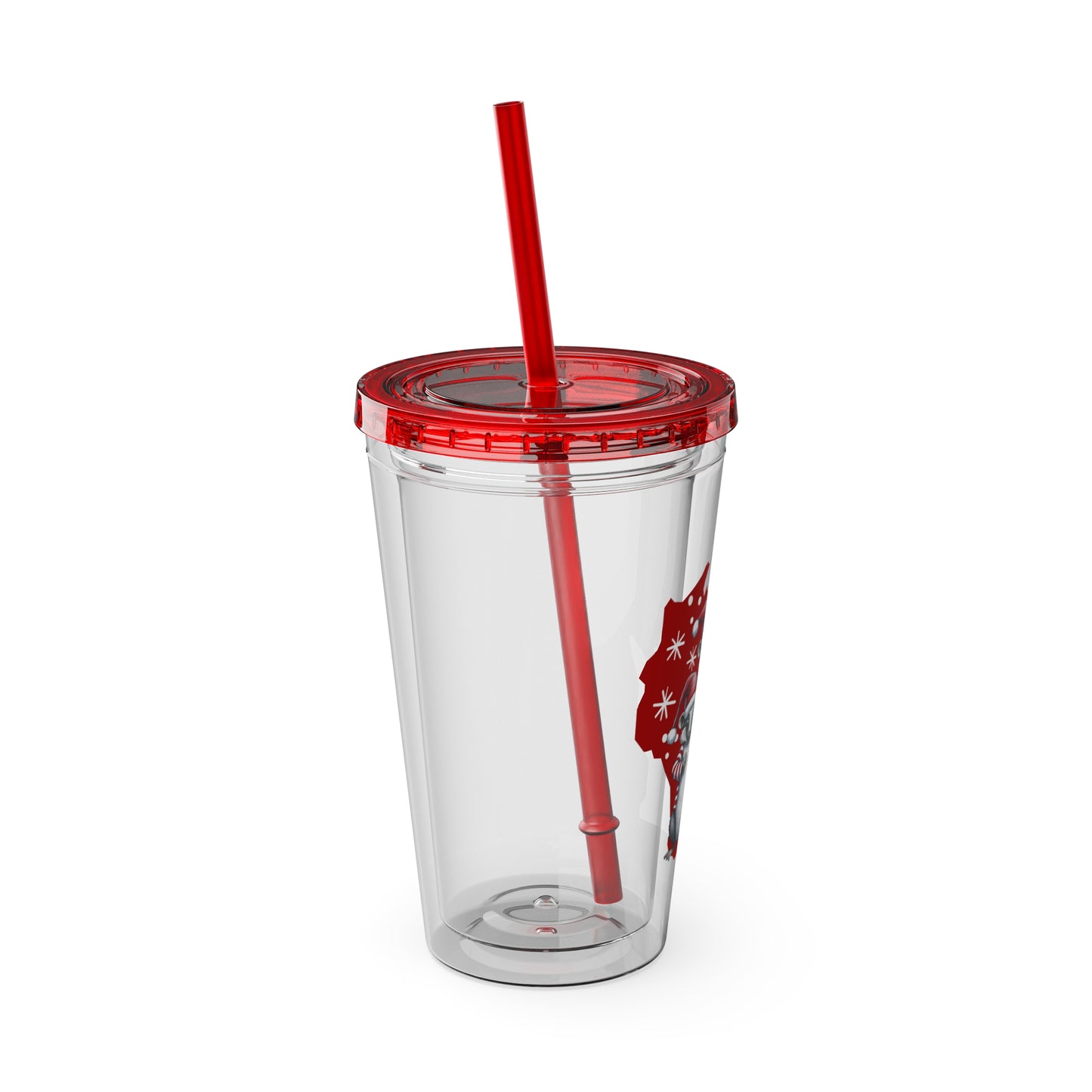 Wisconsin Christmas Badgers 16oz Acrylic Tumbler