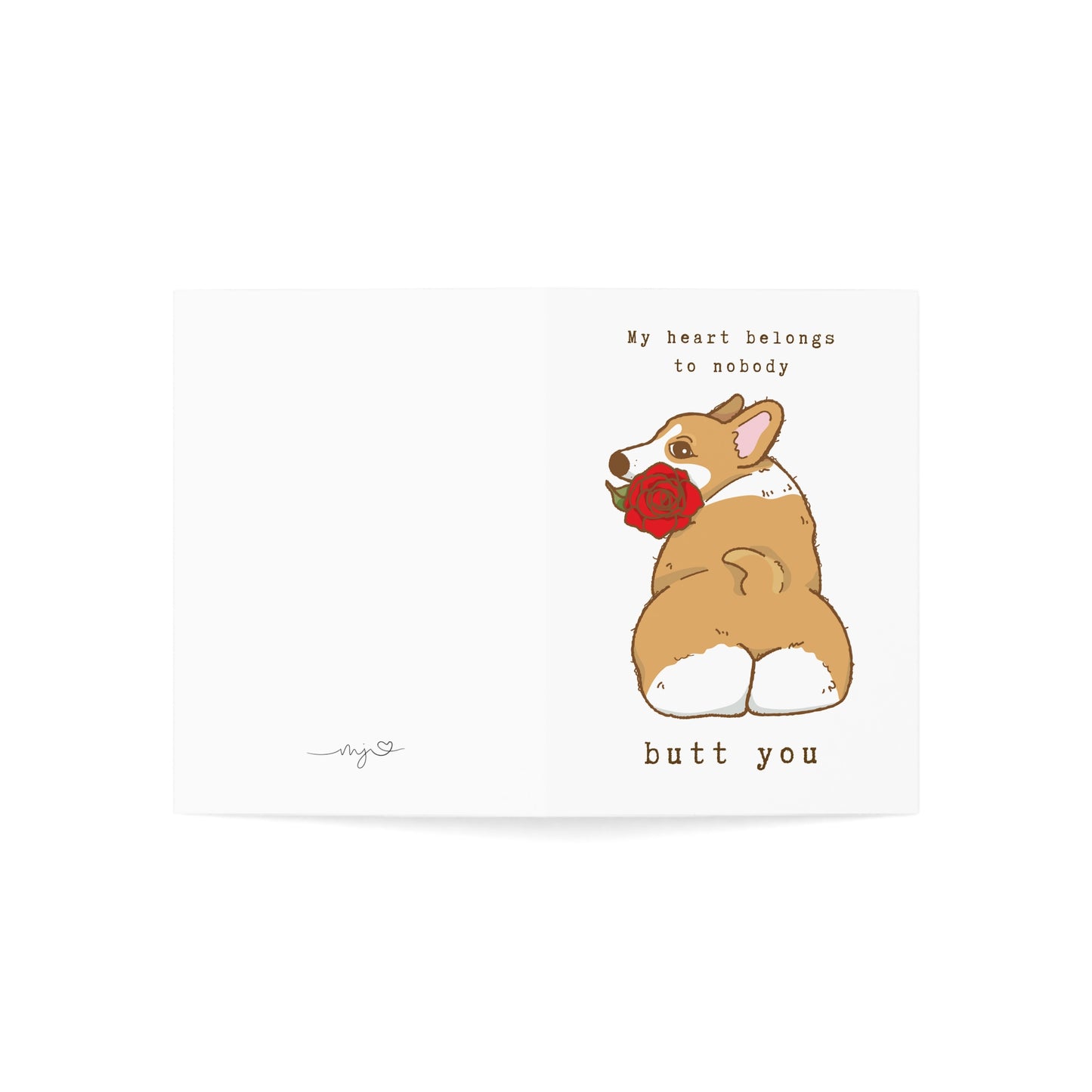 Nobody Butt You - Corgi Valentine's Day Greeting Cards (1, 10, 30, and 50pcs)