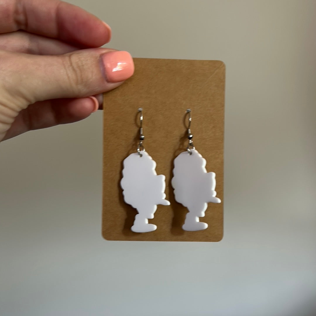 Festive Christmas Wine Glass Earrings