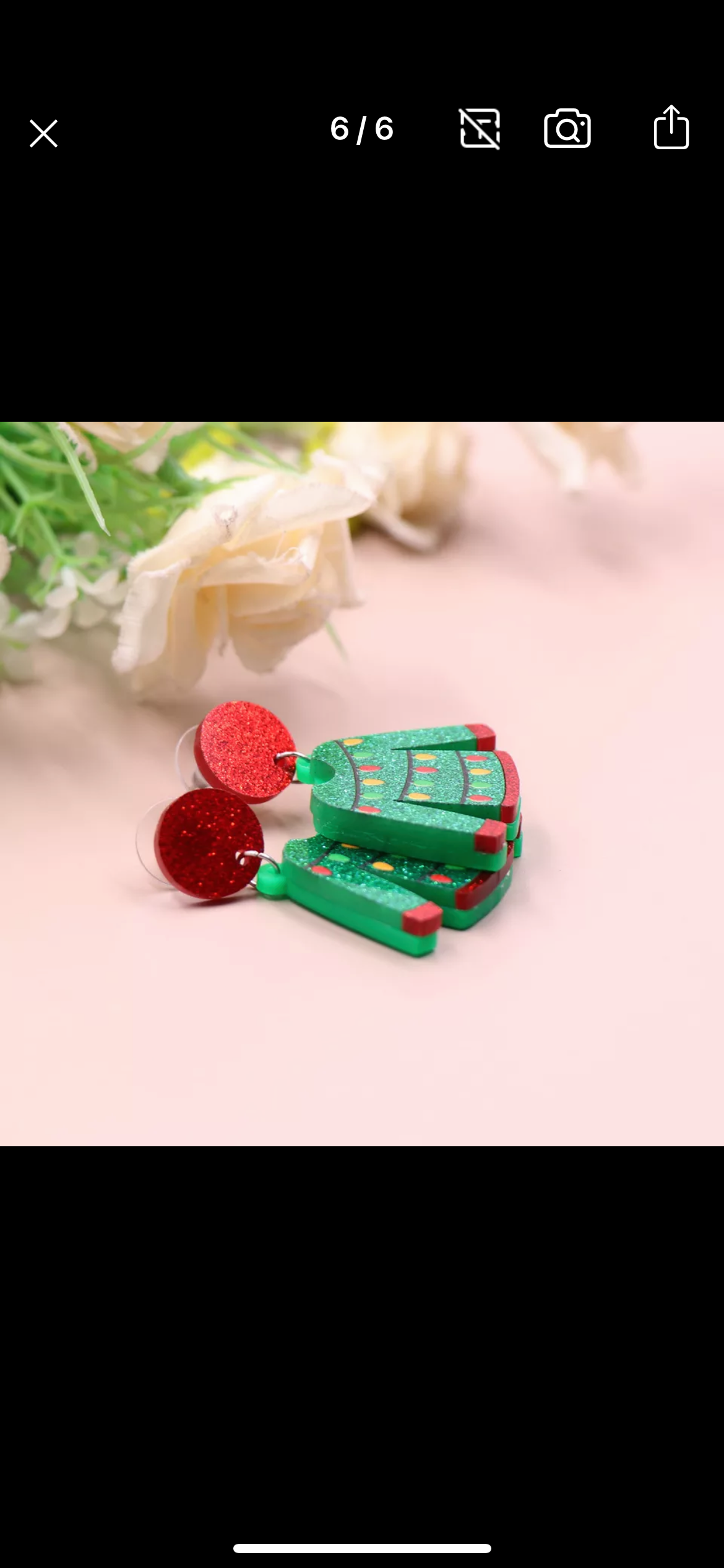 Festive Ugly Christmas Sweater Glitter Earrings