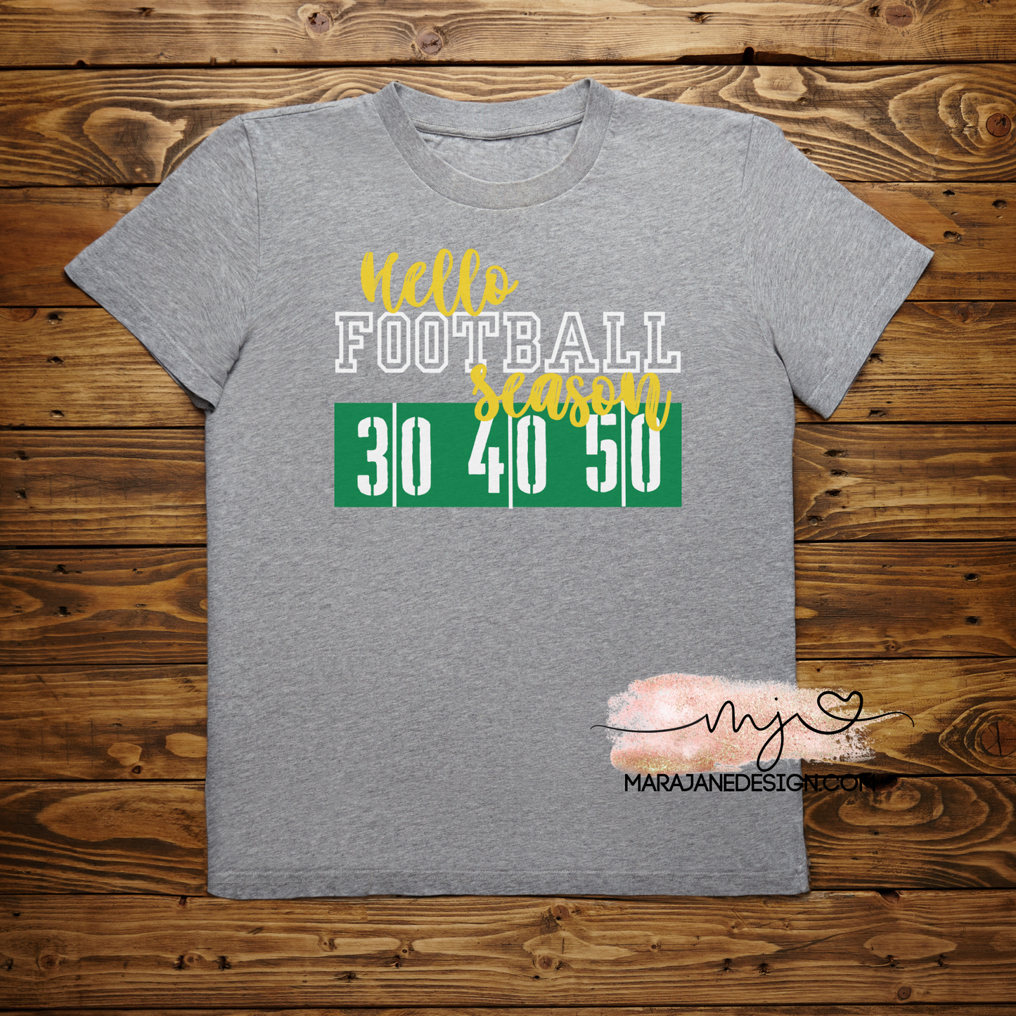 'Hello Football Season' Green and Gold Packers Softstyle T-Shirt