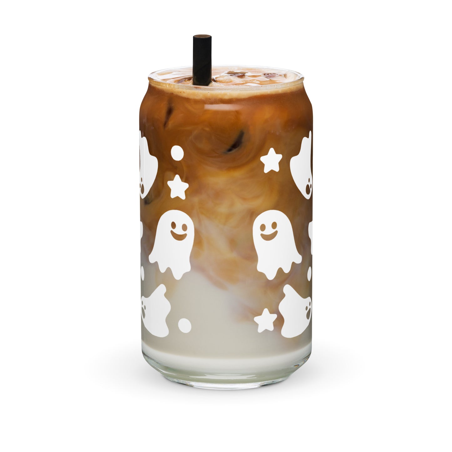 Retro Ghost Glass Can Cup