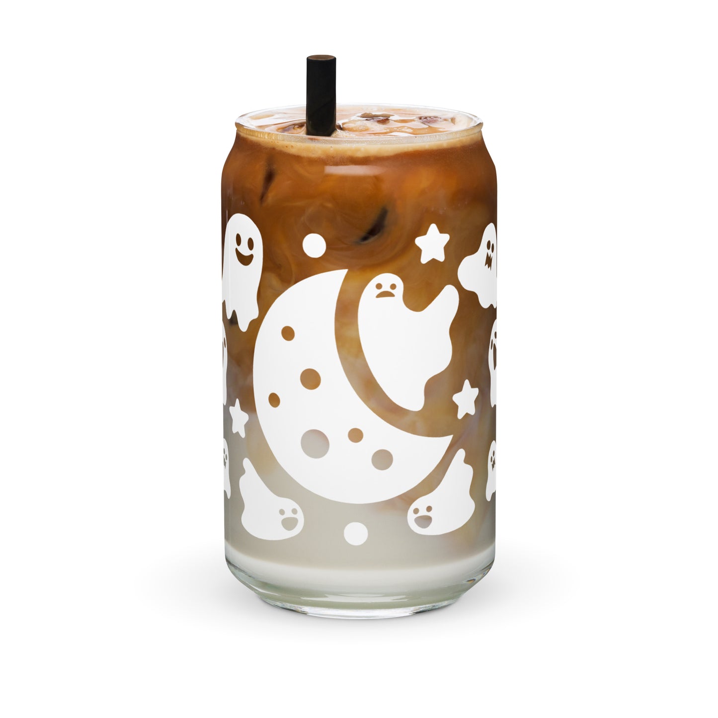 Retro Ghost Glass Can Cup