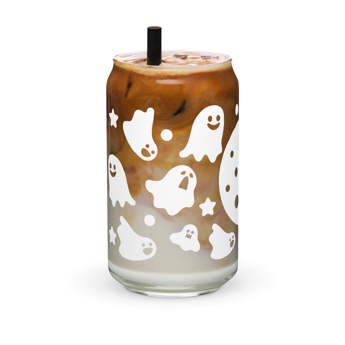 Retro Ghost Glass Can Cup