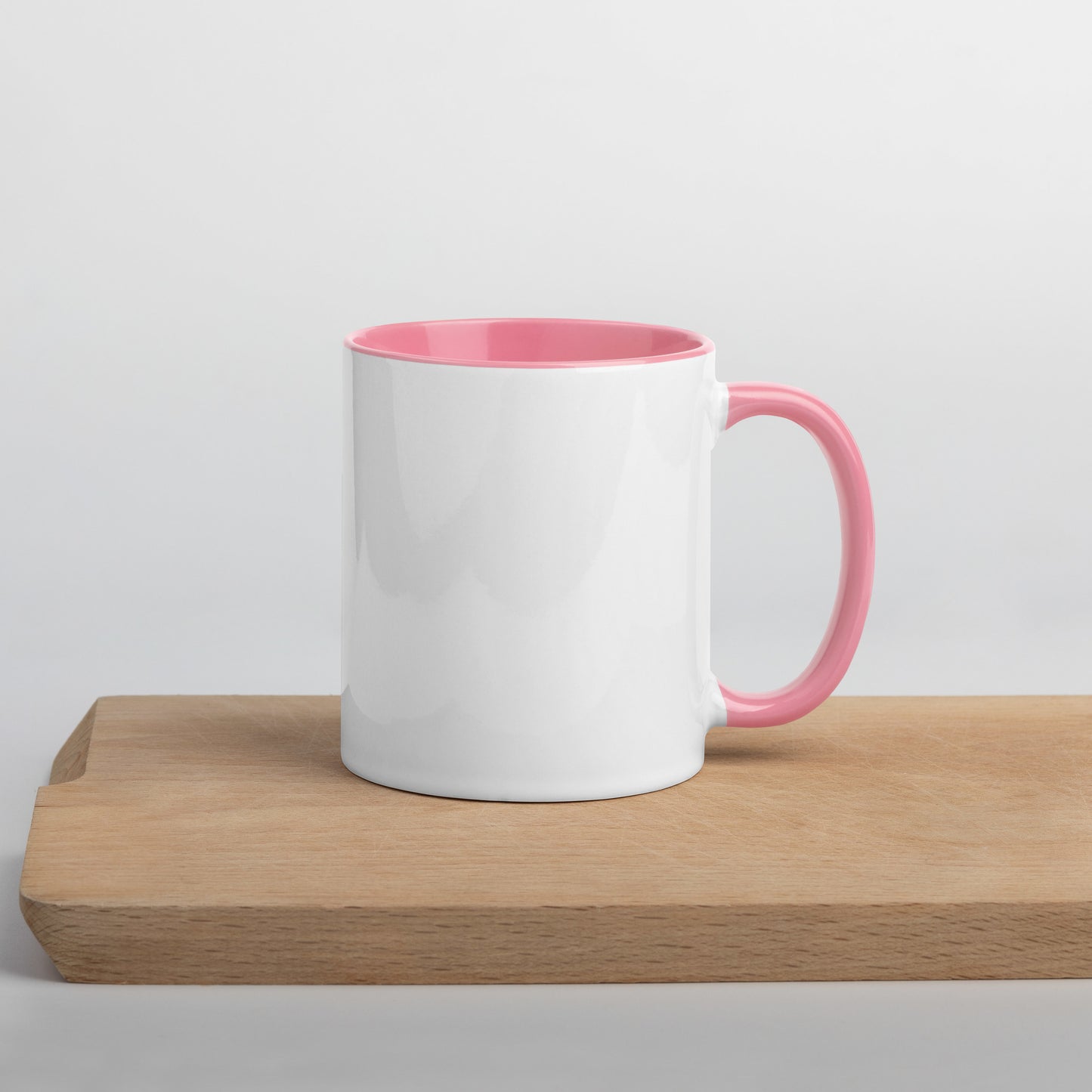 “Have the day you deserve” pink coffee mug