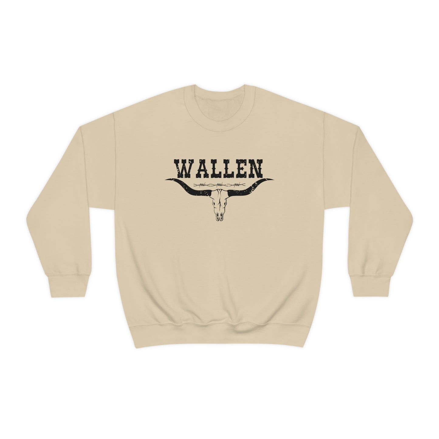 Distressed Vintage Long Horn Country Music Crewneck, Western Concert Sweatshirt